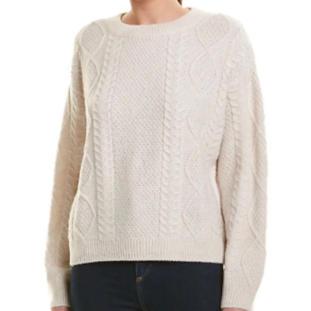NWT Vince Wool & Cashmere Blend Cable Knit Sweater